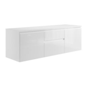 Meuble sous vasque suspendu - Blanc - 150 cm - JIMENA II