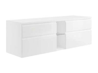 Meuble sous vasque suspendu - Blanc - 150 cm - MAGDALENA II