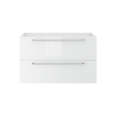 Meuble sous vasque suspendu blanc brillant 2 tiroirs l.100 x H.60 x P.45 cm GoodHome Imandra