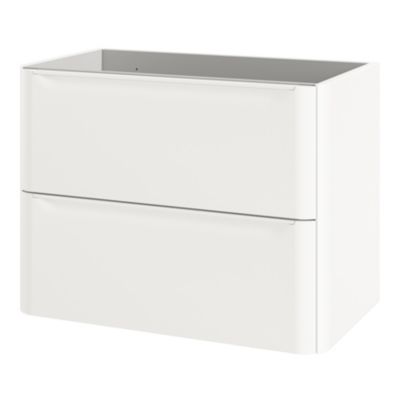 Meuble sous vasque suspendu blanc l.80 x H.60 x P.45,6 cm GoodHome Nevado