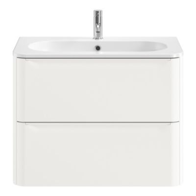 Meuble sous vasque suspendu blanc l.80 x H.60 x P.45,6 cm GoodHome Nevado