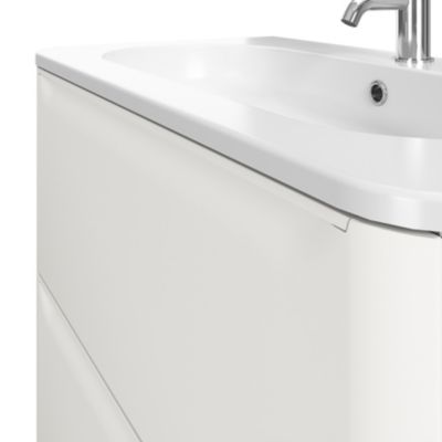 Meuble sous vasque suspendu blanc l.80 x H.60 x P.45,6 cm GoodHome Nevado