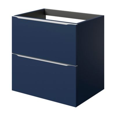 Meuble sous vasque suspendu bleu nuit mat l.60 x H.60 x P.45 cm, GoodHome Imandra