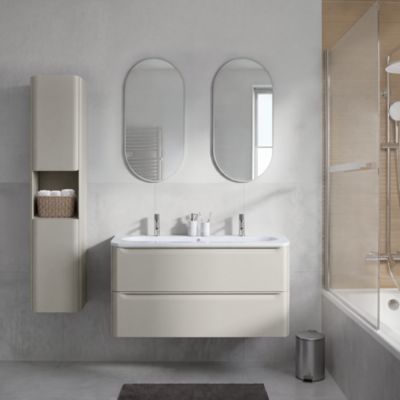 Meuble sous vasque suspendu cachemire l.120 x H.60 x P.45,5 cm GoodHome Nevado