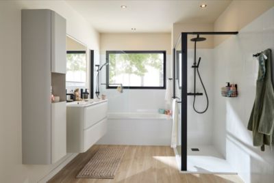 Meuble sous vasque suspendu cachemire l.120 x H.60 x P.45,5 cm GoodHome Nevado