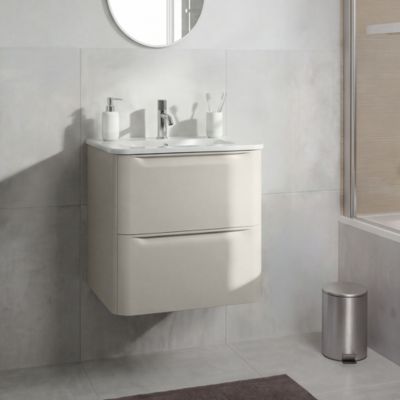 Meuble sous vasque suspendu cachemire l.60 x H.60 x P.45,5 cm GoodHome Nevado