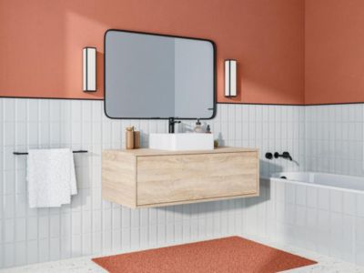 Meuble sous vasque suspendu - Coloris naturel clair - 94 cm - TEANA II