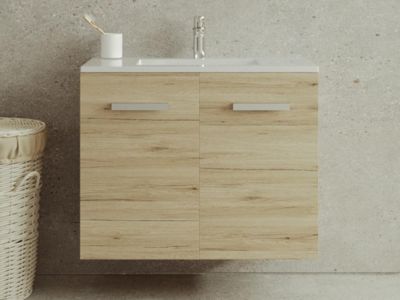 Meuble sous vasque suspendu - Coloris naturel clair - L60 cm - LAURINE II