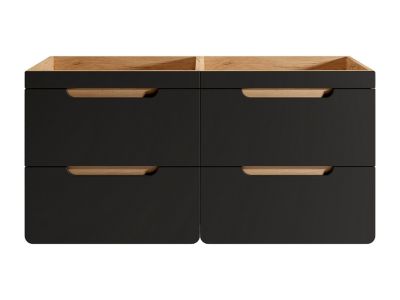 Meuble sous vasque suspendu coloris naturel et anthracite - 120 cm - ARUBA