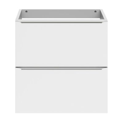 Meuble sous vasque suspendu faible profondeur blanc brillant l.60 x H.60 x P.36 cm, GoodHome Imandra