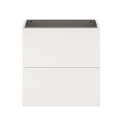 Meuble sous vasque suspendu faible profondeur blanc mat l.60 x H.60 x P.36 cm, GoodHome Imandra