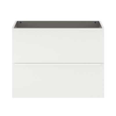 Meuble sous vasque suspendu faible profondeur l.80 x H.60 x P.36 cm, blanc mat, GoodHome Imandra