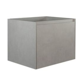 Meuble sous vasque suspendu gris béton - 60 cm - SOSTHENE