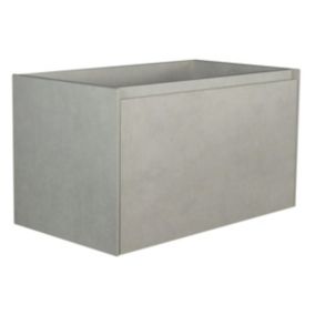 Meuble sous vasque suspendu gris béton - 80 cm - SOSTHENE