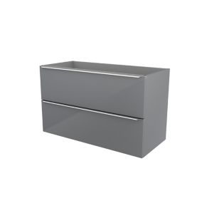Meuble sous vasque suspendu gris brillant l.100 x H.60 x P.45 cm, GoodHome Imandra