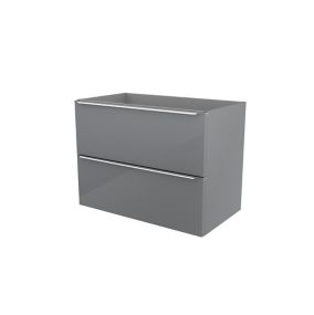 Meuble sous vasque suspendu gris brillant l.80 x H.60 x P.45 cm, GoodHome Imandra
