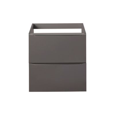 Meuble sous vasque suspendu gris taupe brillant l.60 x H.60 x P.45 cm, GoodHome Imandra