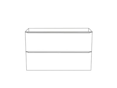 Meuble sous vasque suspendu l.100 x H.60 x P.45 cm, effet chêne, GoodHome Imandra