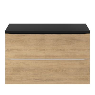 Meuble sous vasque suspendu l.100 x H.60 x P.45 cm, effet chêne, GoodHome Imandra