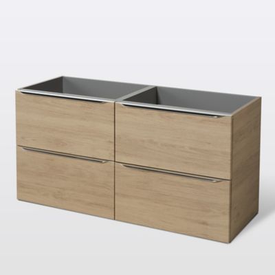 Meuble sous vasque suspendu l.120 x H.60 x P.45 cm, effet chêne, GoodHome Imandra