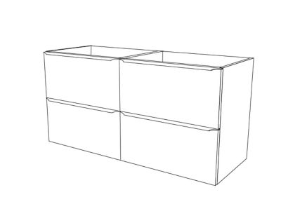 Meuble sous vasque suspendu l.120 x H.60 x P.45 cm, effet chêne, GoodHome Imandra