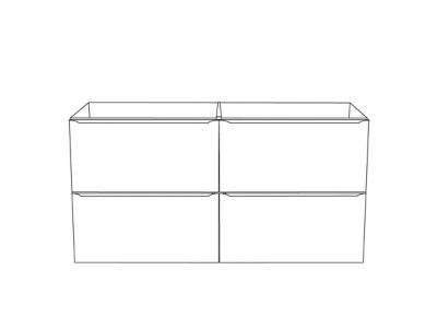 Meuble sous vasque suspendu l.120 x H.60 x P.45 cm, effet chêne, GoodHome Imandra