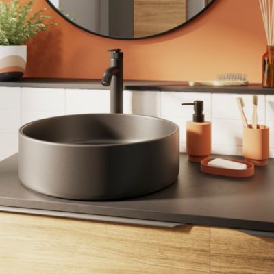 Meuble sous vasque suspendu l.120 x H.60 x P.45 cm, effet noyer, GoodHome Imandra