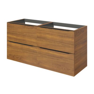 Meuble sous vasque suspendu l.120 x H.60 x P.45 cm, effet noyer, GoodHome Imandra