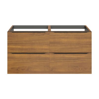 Meuble sous vasque suspendu l.120 x H.60 x P.45 cm, effet noyer, GoodHome Imandra