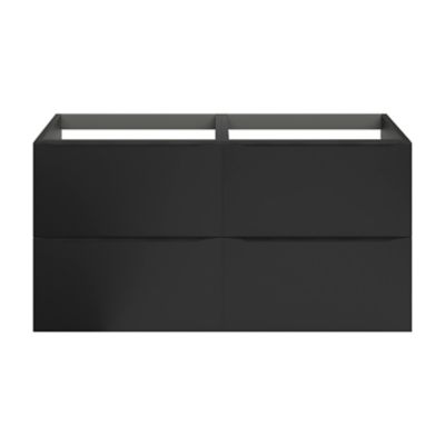 Meuble sous vasque suspendu l.120 x H.60 x P.45 cm, noir mat, GoodHome Imandra