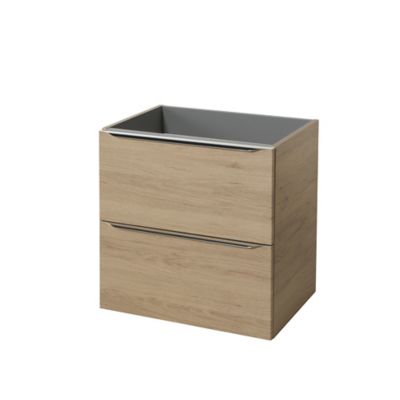 Meuble sous vasque suspendu l.60 x H.60 x P.45 cm, effet chêne, GoodHome Imandra