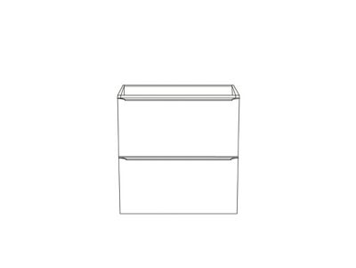 Meuble sous vasque suspendu l.60 x H.60 x P.45 cm, effet chêne, GoodHome Imandra