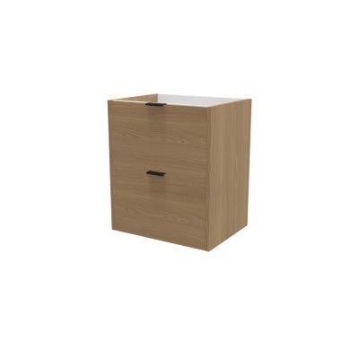 Meuble sous vasque suspendu L.60 x H.70 x P.45 cm effet chêne GoodHome Nava