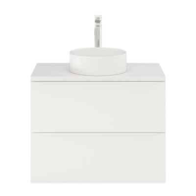 Meuble sous vasque suspendu l.80 x H.60 x P.45 cm, blanc mat, GoodHome Imandra