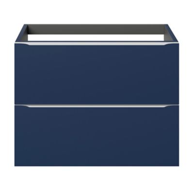 Meuble sous vasque suspendu l.80 x H.60 x P.45 cm, bleu nuit mat, GoodHome Imandra