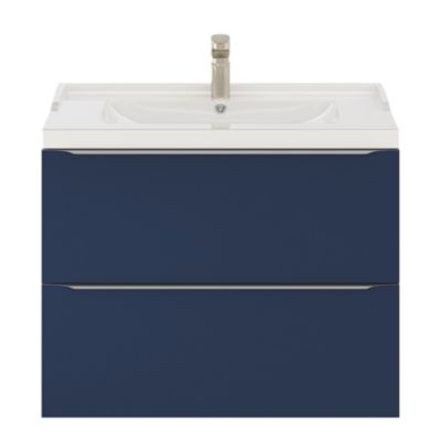 Meuble sous vasque suspendu l.80 x H.60 x P.45 cm, bleu nuit mat, GoodHome Imandra