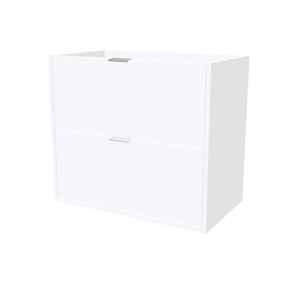 Meuble sous vasque suspendu L.80 x H.70 x P.45 cm blanc mat GoodHome Nava