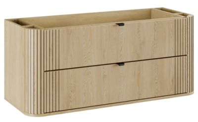 Meuble sous vasque suspendu OVALIA - 2 tiroirs chêne 120 cm
