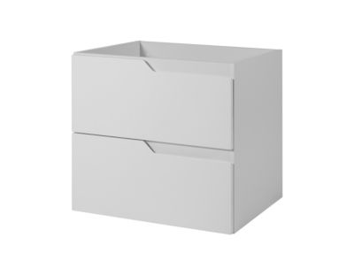 Meuble sous-vasque suspendu pour salle de bain, blanc, 60 x 57 x 46 cm, sans plateau