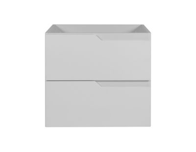Meuble sous-vasque suspendu pour salle de bain, blanc, 60 x 57 x 46 cm, sans plateau