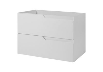 Meuble sous-vasque suspendu pour salle de bain, blanc, 80 x 57 x 46 cm, sans plateau
