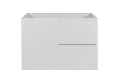 Meuble sous-vasque suspendu pour salle de bain, blanc, 80 x 57 x 46 cm, sans plateau