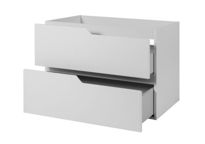 Meuble sous-vasque suspendu pour salle de bain, blanc, 80 x 57 x 46 cm, sans plateau