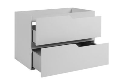 Meuble sous-vasque suspendu pour salle de bain, blanc, 80 x 57 x 46 cm, sans plateau