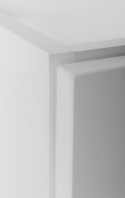 Meuble sous-vasque suspendu pour salle de bain, blanc, 80 x 57 x 46 cm, sans plateau