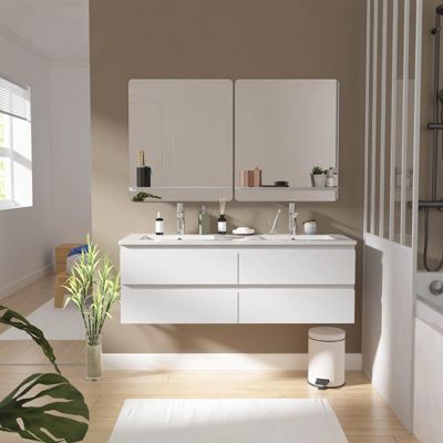 Meuble sous vasque suspendu SORRENTO 4 tiroirs 120cm