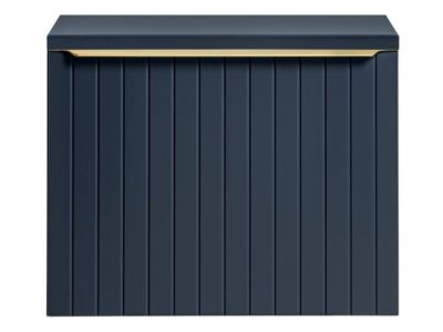 Meuble sous vasque suspendu strié bleu - 60 cm - JOSEPHA