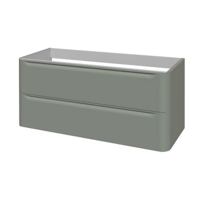 Meuble sous vasque suspendu vert l.120 x H.60 x P.45,5 cm GoodHome Nevado