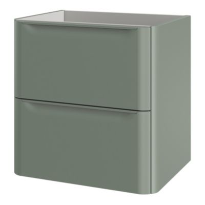 Meuble sous vasque suspendu vert l.60 x H.60 x P.45,6 cm GoodHome Nevado