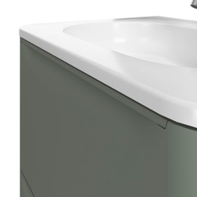 Meuble sous vasque suspendu vert l.60 x H.60 x P.45,6 cm GoodHome Nevado